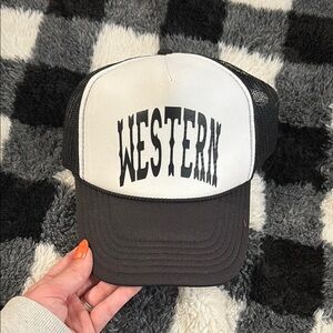 Western Black and White Trucker Hat